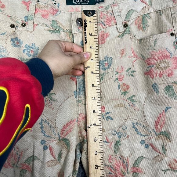 Ralph Lauren Antique Floral Jacket Blazer and Pant Sz 8 Set Art-to-Wear Sz M - Picture 7 of 10